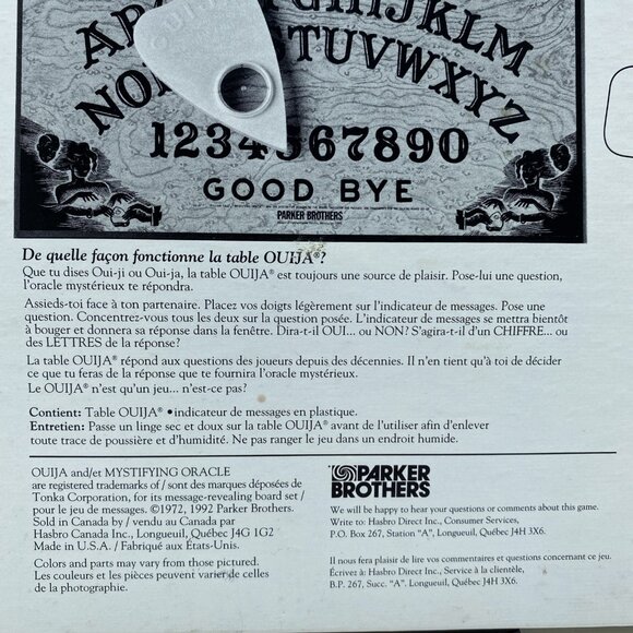 Ouija Board 'Mystifying Oracle' Game (Parker Brothers, 1992) Model CB00600 - Picture 5 of 14